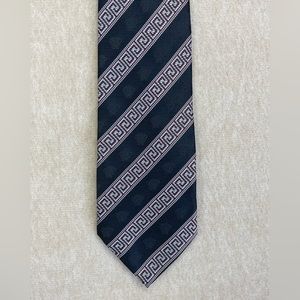 Versace tie vintage - Black patterned/striped